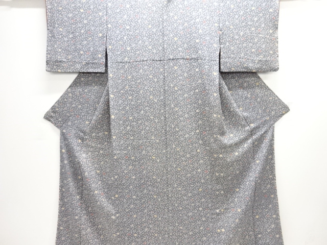 縮緬地野菜模様小紋着物